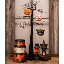 Load image into Gallery viewer, Halloween Vintage Tins Set/3 by Bethany Lowe Designs
