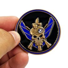 Load image into Gallery viewer, EL11-016 USAF US Air Force Security Forces Military Police MP Challenge Coin Defensor Fortis