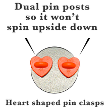 Load image into Gallery viewer, GL15-008 I LOVE INSURANCE Agent Lapel Pin with heart shaped pin clasps Flo Progressive