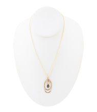 Load image into Gallery viewer, Henley Blue Abalone Golden Pendant Necklace