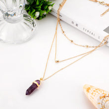 Load image into Gallery viewer, Hexagon Natural Stone Choker Pendant [5 stone options]