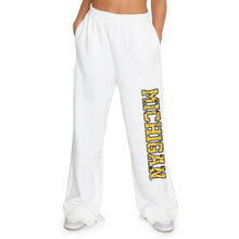 Load image into Gallery viewer, University of Michigan White Bandana Flare Sweatpants