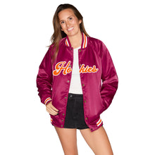 Load image into Gallery viewer, Virginia Tech Satin Letterman Bomber Jacket