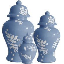 Load image into Gallery viewer, Deck the Halls Ginger Jars in French Blue