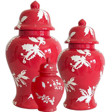 Load image into Gallery viewer, Deck the Halls Ginger Jars in Red