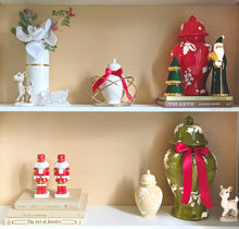 Load image into Gallery viewer, Ivory, Red &amp; Green Kringle Shop with 22K Gold Accents