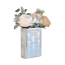 Load image into Gallery viewer, Christmas Classics Book Vase- A Christmas Carol in Hydrangea Light Blue