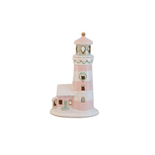 Load image into Gallery viewer, Pastel Lighthouse with 22K Gold Accents