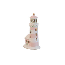 Load image into Gallery viewer, Pastel Lighthouse with 22K Gold Accents