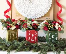 Load image into Gallery viewer, Christmas Classics Book Vase- 'Twas the Night Before Christmas in Holiday Red