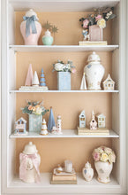 Load image into Gallery viewer, Scallop Color Block Ginger Jars in Cherry Blossom Pink