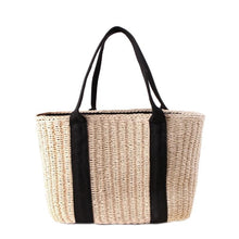 Load image into Gallery viewer, Vintage Straw Beach Bag