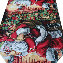 Load image into Gallery viewer, Santa Red Christmas Tablecloth Holiday Runner 85 Inches