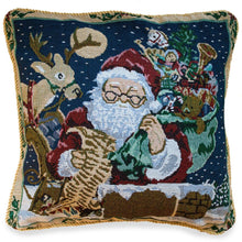 Load image into Gallery viewer, Set of 2 Santa Reading Gifts List Christmas Throw Cushion Pillow Covers