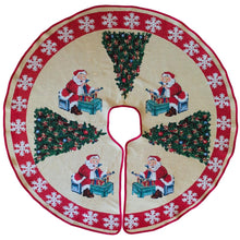 Load image into Gallery viewer, Santa Reading the Gift List by Christmas Tree Skirt 50 Inches