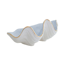 Load image into Gallery viewer, Clam Shell Bowl with 22K Gold Accent