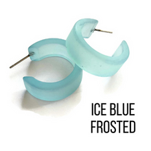 Load image into Gallery viewer, Wide Classic Frosted Hoop Earrings - Clara