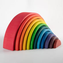 Load image into Gallery viewer, **Pre-order (Ships in 2-3 Weeks)**12 Pcs Large Wooden Rainbow Stacking Blocks in Primary Colors
