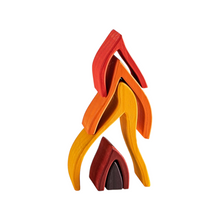 Load image into Gallery viewer, 5 Pcs Wooden Fire Stacking Blocks