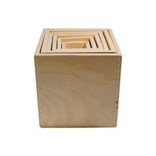 Load image into Gallery viewer, 6 Pcs Natural Wooden Nesting Box Set