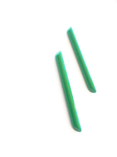 Load image into Gallery viewer, Green Couture Lucite Skinny Stick Stud Earrings