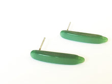 Load image into Gallery viewer, Sage Green Moonglow Dagger Stud Earrings