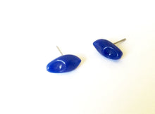 Load image into Gallery viewer, Cobalt Blue Clog Stud Earrings | vintage lucite shoe studs