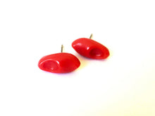 Load image into Gallery viewer, Cherry Red Clog Stud Earrings