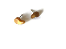 Load image into Gallery viewer, Honey Gold Moonglow Lucite Comma Stud Earrings