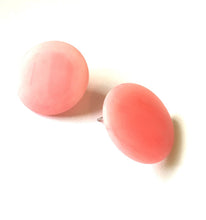 Load image into Gallery viewer, Pink Pastel Marbled Matte Disc Stud Earrings