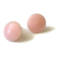 Load image into Gallery viewer, Light Pink Disc Stud Earrings