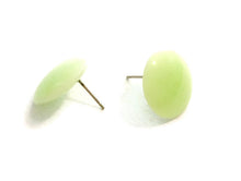 Load image into Gallery viewer, Mint Green Disc Stud Earrings