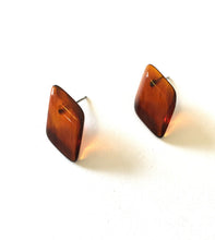 Load image into Gallery viewer, Tortoise Brown Sliding Diamond Stud Earrings