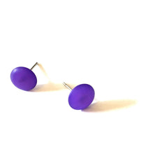 Load image into Gallery viewer, Deep Purple Opal Small Disc Stud Earrings