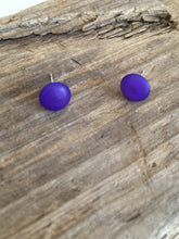 Load image into Gallery viewer, Deep Purple Opal Small Disc Stud Earrings