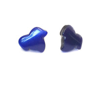 Load image into Gallery viewer, Cobalt Blue Moonglow Small Maple Leaf Stud Earrings