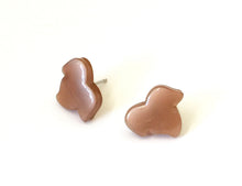 Load image into Gallery viewer, Beige Moonglow Small Maple Leaf Stud Earrings