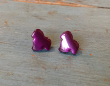 Load image into Gallery viewer, Purple Moonglow Small Maple Leaf Stud Earrings