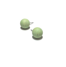 Load image into Gallery viewer, Mint Green Marbled Matte Ball Stud Earrings
