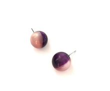 Load image into Gallery viewer, Pink and Purple Harlequin Moonglow Ball Stud Earrings