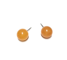 Load image into Gallery viewer, Honey Amber Yellow Marbled Lucite Stud Earrings