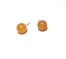 Load image into Gallery viewer, Honey Amber Yellow Marbled Lucite Stud Earrings