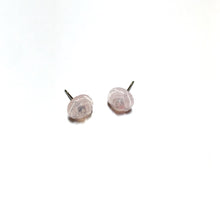 Load image into Gallery viewer, Light Pink Opal Floral Rose Stud Earrings