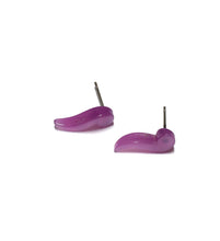 Load image into Gallery viewer, Light Purple Moonglow Quotation Studs