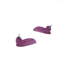 Load image into Gallery viewer, Light Purple Moonglow Quotation Studs