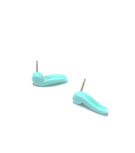 Load image into Gallery viewer, Turquoise Tiny Quotation Stud Earrings
