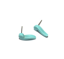 Load image into Gallery viewer, Turquoise Tiny Quotation Stud Earrings