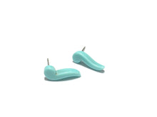 Load image into Gallery viewer, Turquoise Tiny Quotation Stud Earrings
