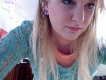 Load image into Gallery viewer, Green with Metallic Gold &amp; Silver Retro Button Stud Earrings