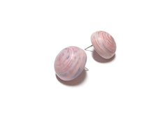 Load image into Gallery viewer, Lavender Marbled Matte Retro Button Stud Earrings